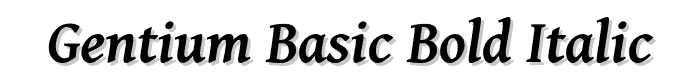 Gentium Basic Bold Italic font